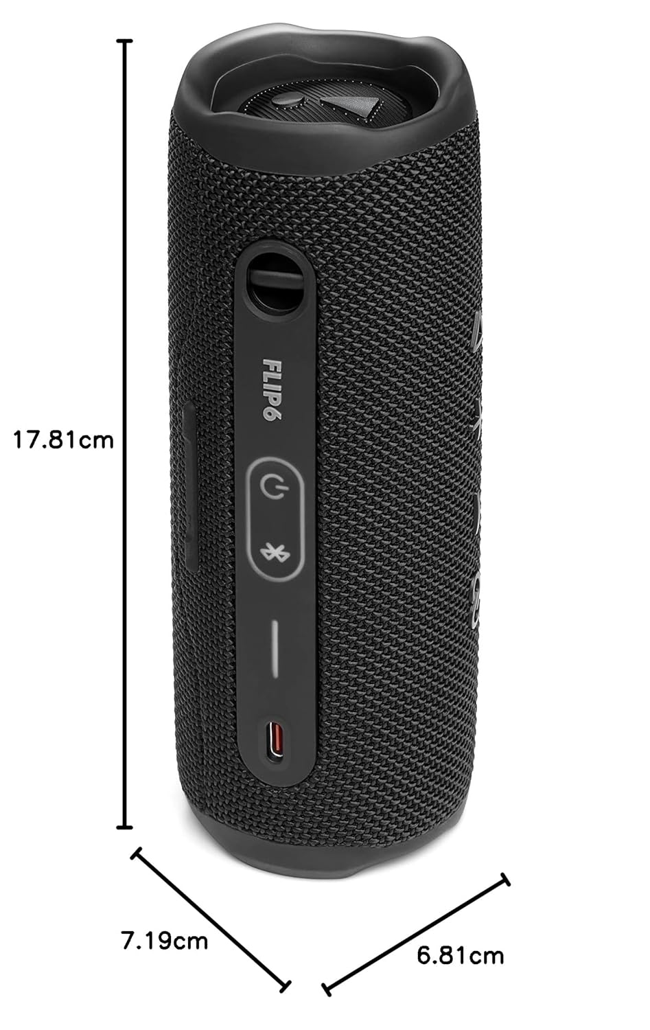 JBL Flip 6 Wireless Portable Bluetooth Speaker Pro Sound, Upto 12 Hours Playtime, IP67 Water &amp; Dustproof, PartyBoost &amp; Personalization App (Without Mic, Black) - View 2