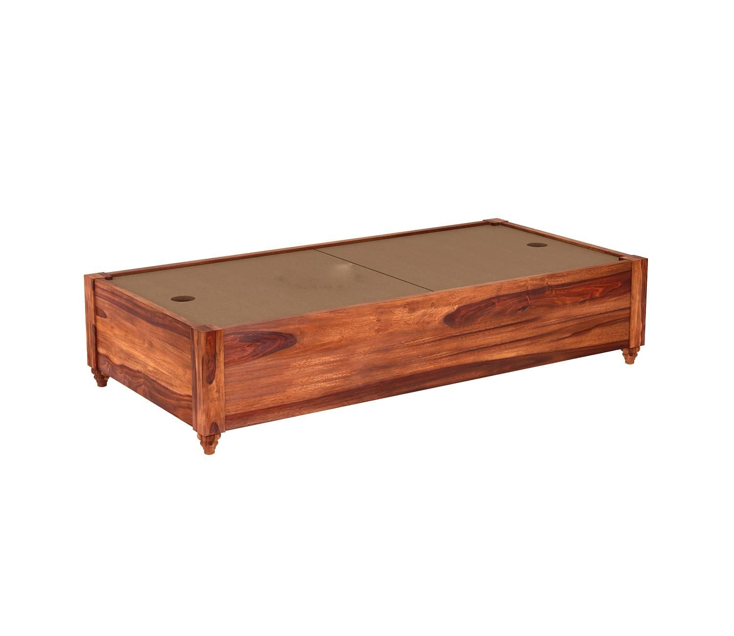 Ekdantix Furniture Wood Divana Cot for Home Hall || Diwan Cum Bed with Storage || 3 Seater Sofa Cum Couch || Divan Bed for Living Room || Without Pillow (Natural) - View 2